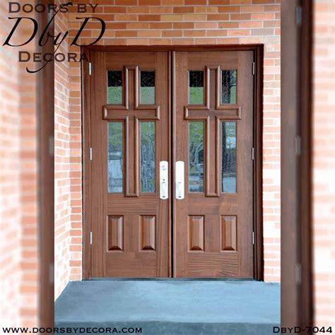 Custom Church Textured Glass Cross Doors Wood Doors By Decora