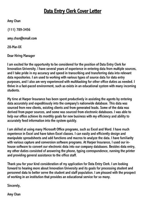 Writing A Cover Letter For Clerk Job Free Templates And Samples