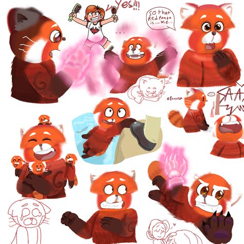 Turning Red Doodles Red Panda Mei By Redgirl102 On Deviantart