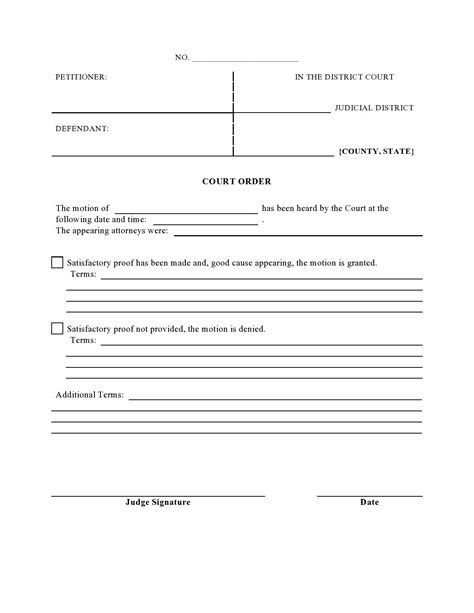Blank Fillable Pleading Paper Template