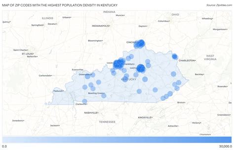 Highest Population Density In Kentucky By Zip Code Zip Atlas