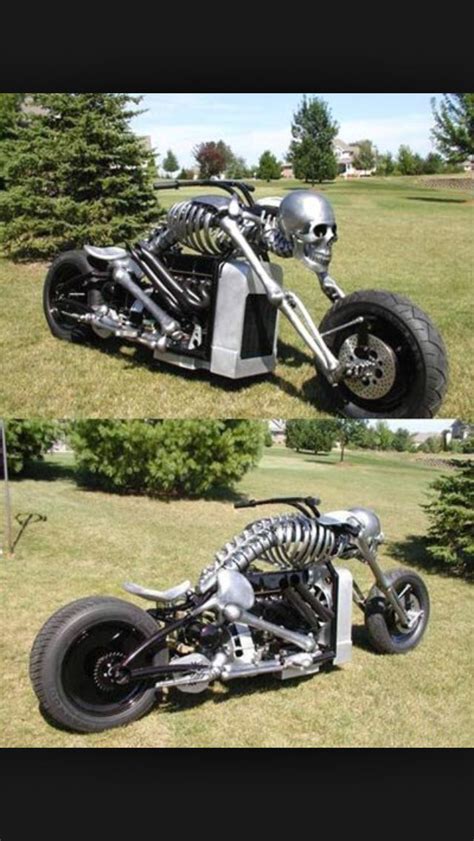 Skeleton Bike Harley Bikes Custom Street Bikes Futuristic Motorcycle