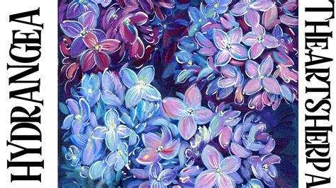 Hydrangea Floral Painting Step By Step In Acrylic TheArtSherpa YouTube
