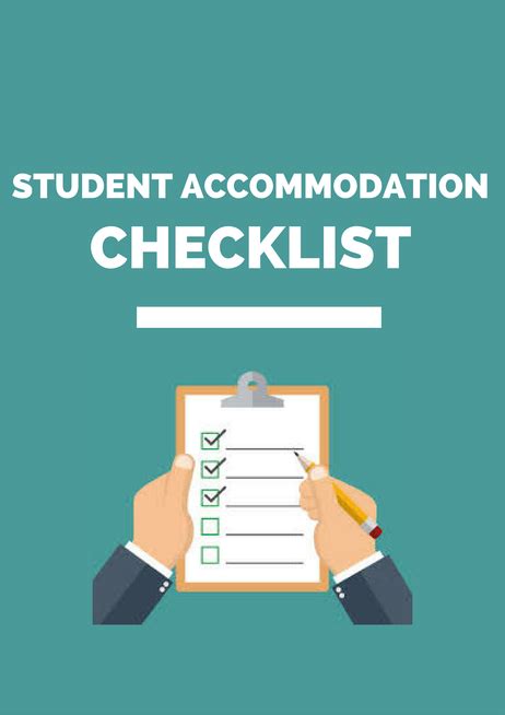Student Accommodation Checklist Accommodations Checklist Student