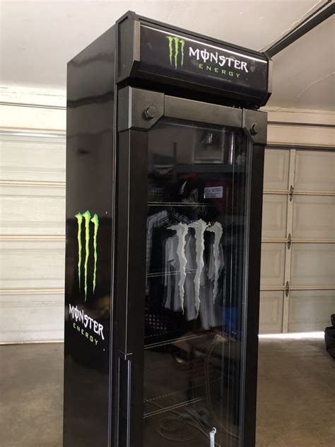 New Monster Energy Drink Fridge Cooler Refrigerator Rockstar For Sale