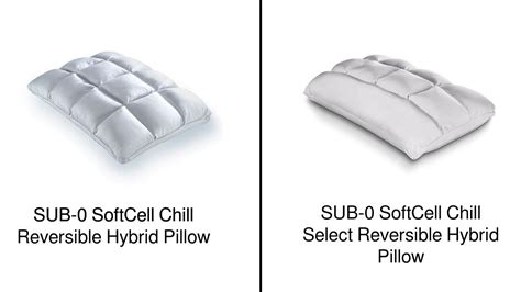 Sub 0 Softcell Chill Reversible Antimicrobial Cooling Memory Foam Pillows Two Styles
