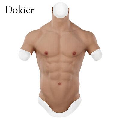 Realistic Soft Silicone Muscle Suit Man Chest Abdominal Muscle Vest For