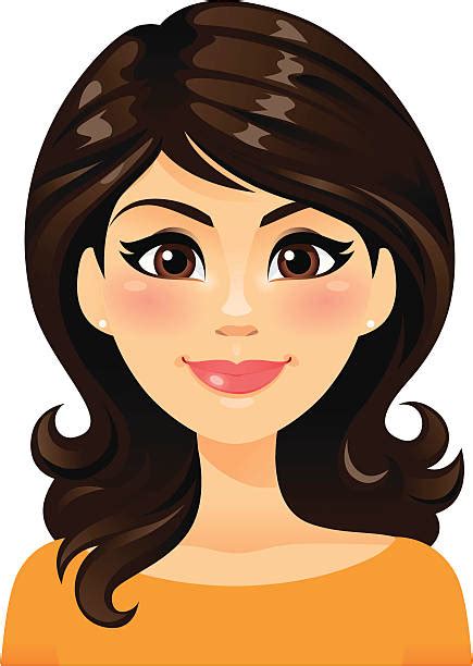 Woman With Dark Brown Hair Clip Art At Vector Clip Art Images And