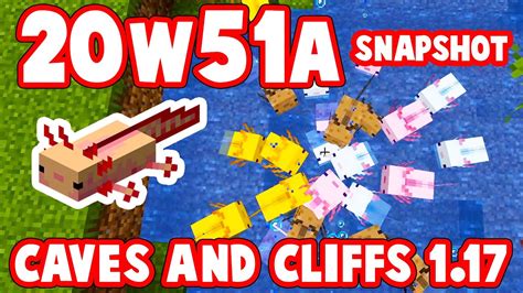 Axolotls Minecraft 117 Caves And Cliffs Update Youtube