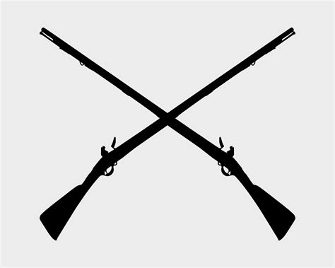 Infantry Crossed Rifles Muskets 1776 Weapons Free Svg