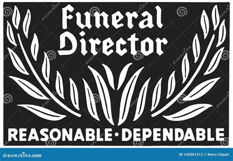 Funeral Director 2 stock illustration. Illustration of memorial - 142001312