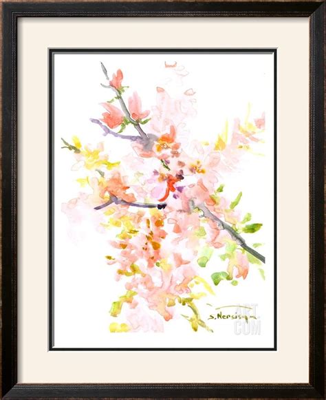 Cherry Blossom Sakura Giclee Print Suren Nersisyan