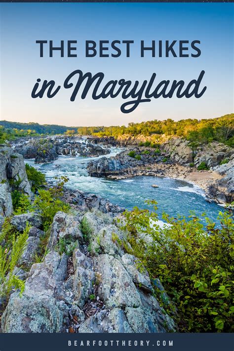 The Best Hikes In Maryland With Text Overlay That Reads The Best Hikes