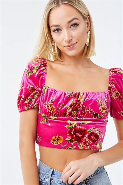 Floral Print Crop Top Forever 21 Forever21 Tops Floral Print Crop Top Print Crop Tops