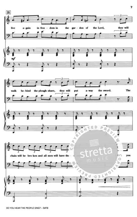 Do You Hear The People Sing From Alain Boublil Et Al Buy Now In The Stretta Sheet Music Shop
