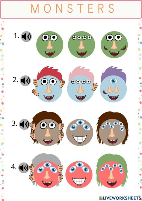 Parts Of The Face Interactive Activity For You Can Do The Exercises