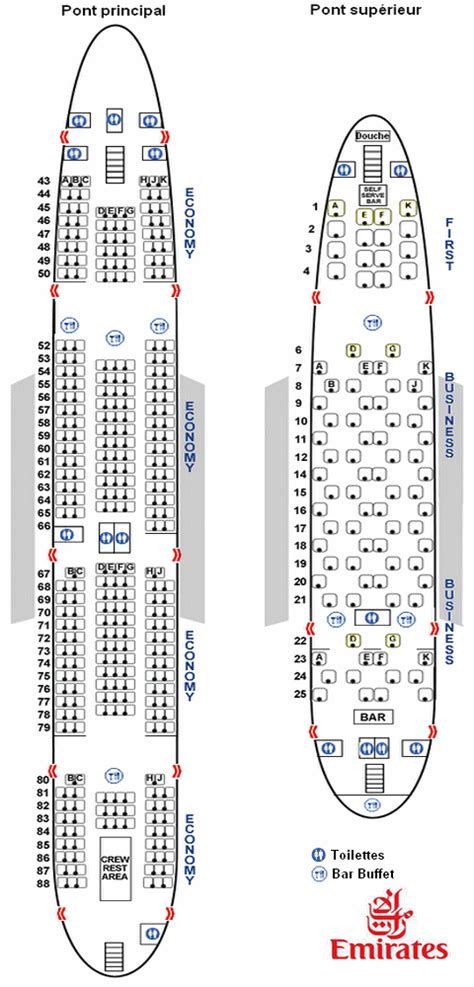 Emirates A380 Business Class Seating Plan