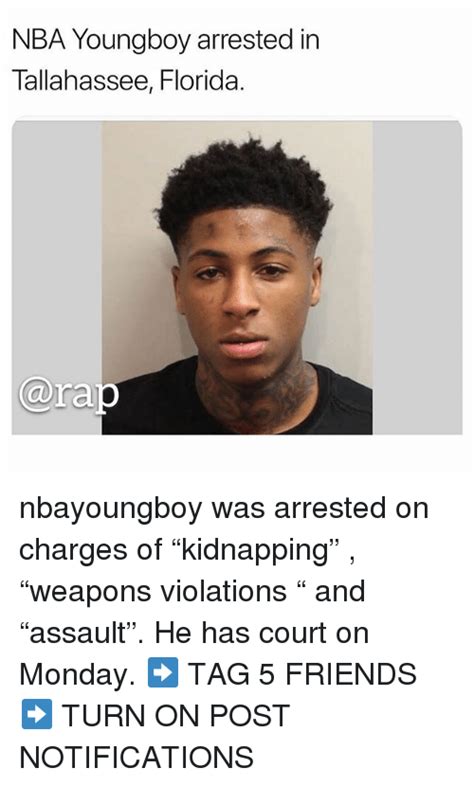 Nba Youngboy Arrested In Tallahassee Florida Arap Nbayoungboy Was