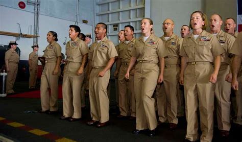 Prospective Chief Petty Officers Sing Anchors Aweigh Picryl Public