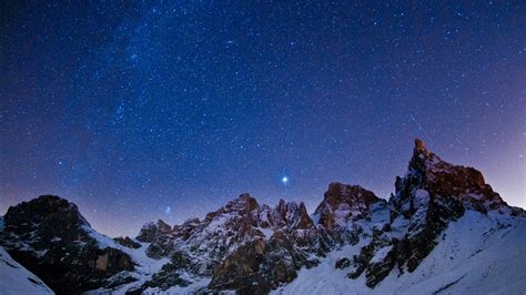 1920x1080 1920x1080 Mountains Landscape Constellations Night Sky