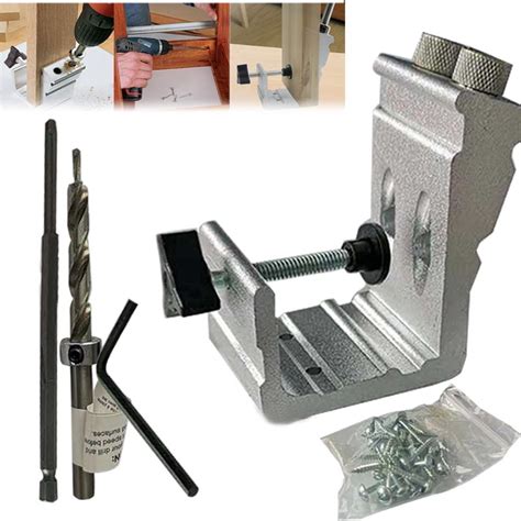 Pocket Hole Jig Kit Tool System Woodworking Screw Drill 850 Ez Heavy