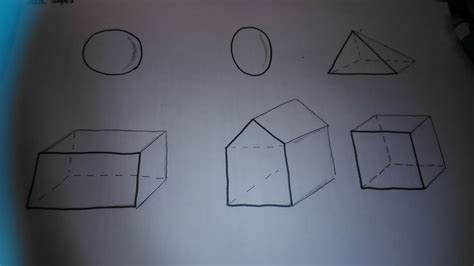2 Drawing Of 3d Shapes Sphere Cube Pyramid Cuboid Prism