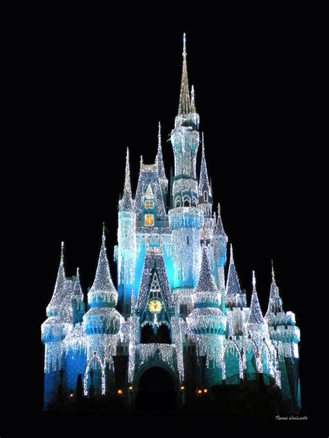 The Magic Kingdom Castle In Frosty Light Blue Walt Disney World