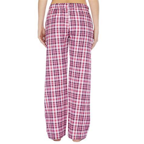 Womens Ladies Soft Check Pyjama Bottoms Pants Pjs Flannel Print Comfy