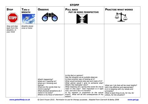 Unhelpful Thinking Styles Worksheet