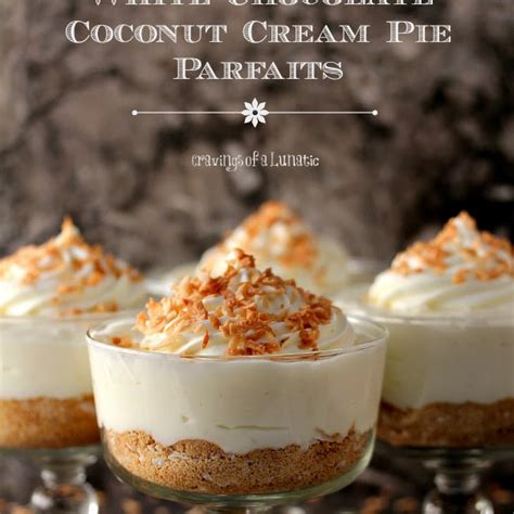 White Chocolate Coconut Cream Pie Parfaits Recipe