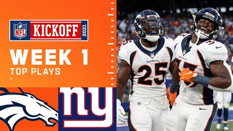 Broncos Top Plays From Week Vs Giants Denver Broncos Youtube