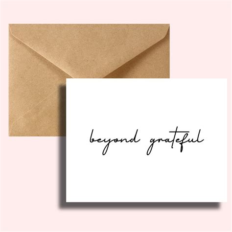 Simple Thank You Cards Beyond Grateful Thank You Cards With Etsy
