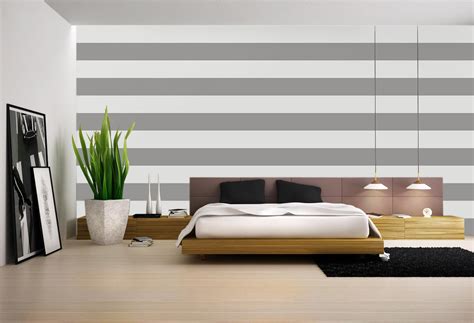 Grey Horizontal Striped Wallpaper