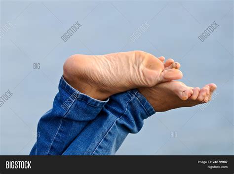 Barefoot Blue Jeans Image And Photo Free Trial Bigstock