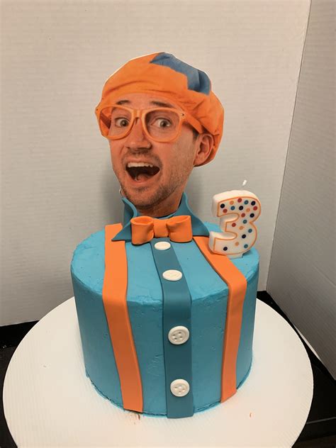 Blippi Cake Birthday Cake Topper Printable 3rd Birthday Cakes