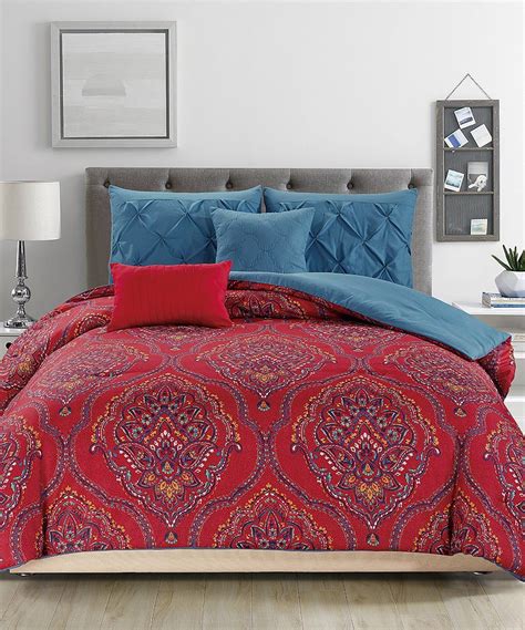 Take A Look At This Red And Blue Jessica Five Piece Reversible Comforter