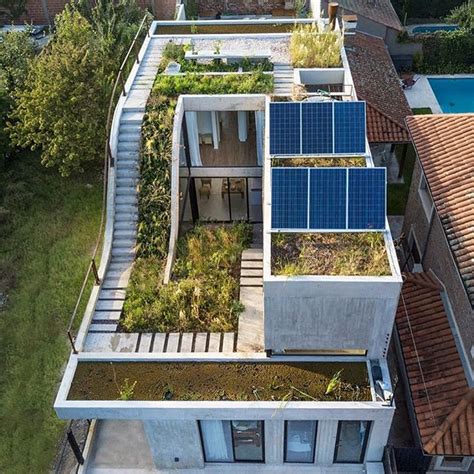 Pin By Architecture Desires On Residence House Green Roof House