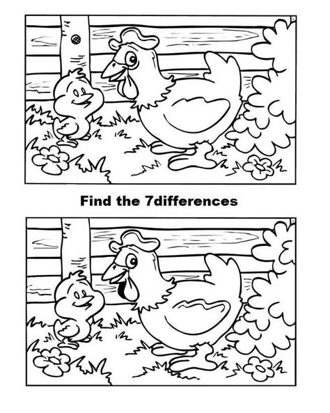 Find The Difference Coloring Pages Free Printable Coloring Pages For