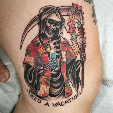 Tattoo Snob Grim Vacation Skull Sleeve Tattoos Trendy Tattoos Ink