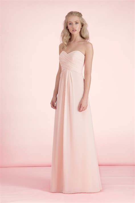 Simple Light Pink Bridesmaid Dresses Custom Made Sweetheart Pleated