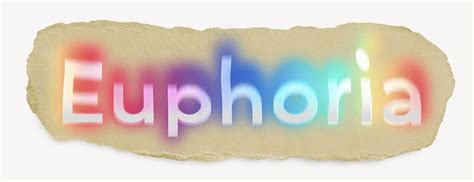 Euphoria Ripped Paper Word Typography Free Photo Rawpixel