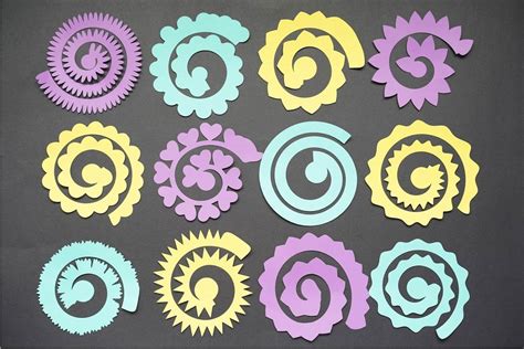 Free Rolled Paper Flower Templates For Cricut Free Printable Templates