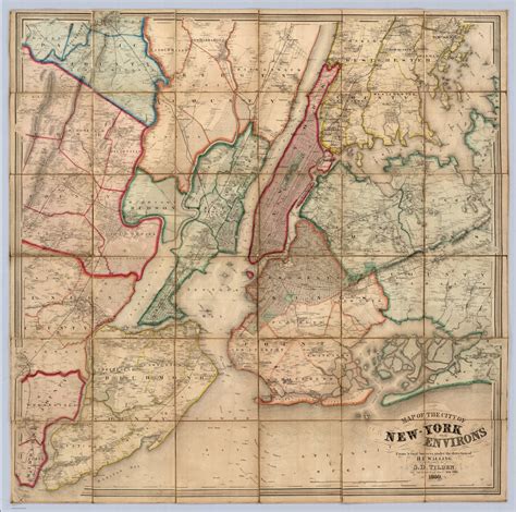New York City And Environs David Rumsey Historical Map Collection