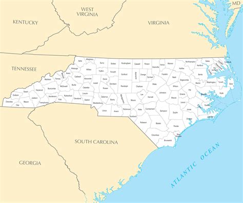 Western North Carolina County Map