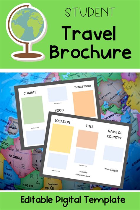 Travel Brochure Digital Template For Microsoft Word Travel Brochure