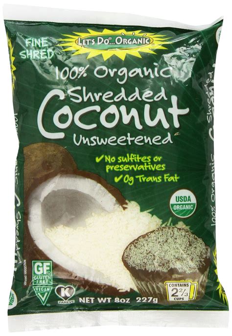 Lets Do Organic Unsweetened Coconut Shredded Fine Shred