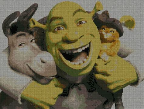Shrek3s Schemi Punto Croce Gratuiti Da Stampare Shrek Character