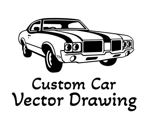 Custom Car Drawing Custom Vehicle Svg Custom Car Digital