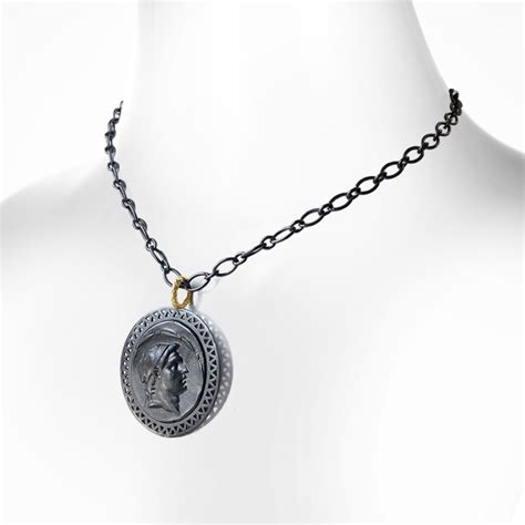 Mixed Metal Coin Necklace Ray Griffiths Fine Jewelry