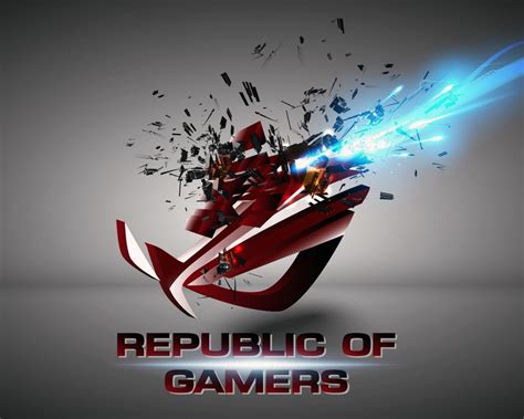 Free Download Rog Republic Of Gamers Logo Shattered Explosion Hd